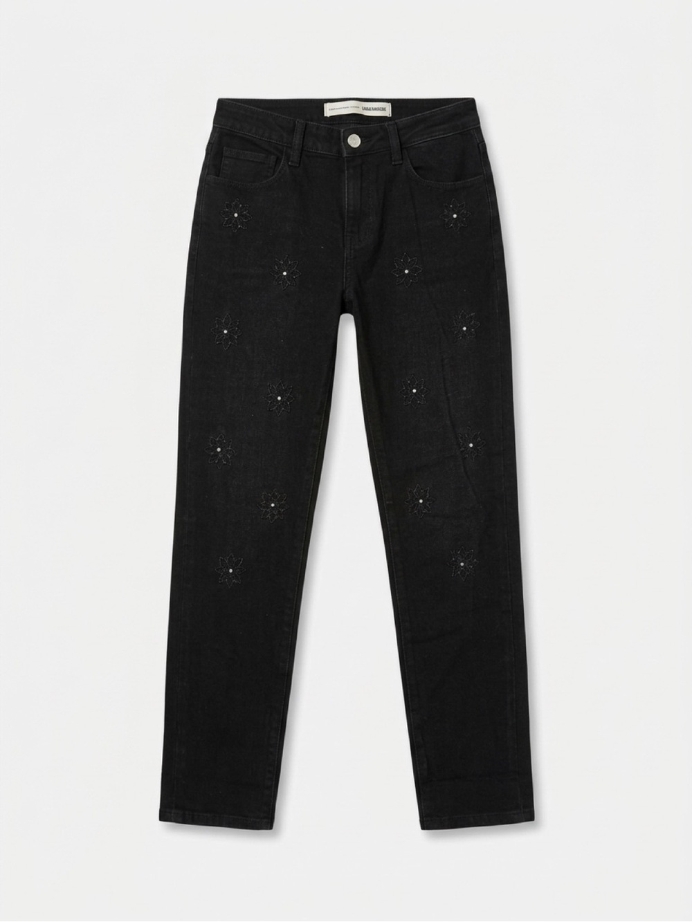 Zadig & Voltaire Black Embellished Ankle Jeans